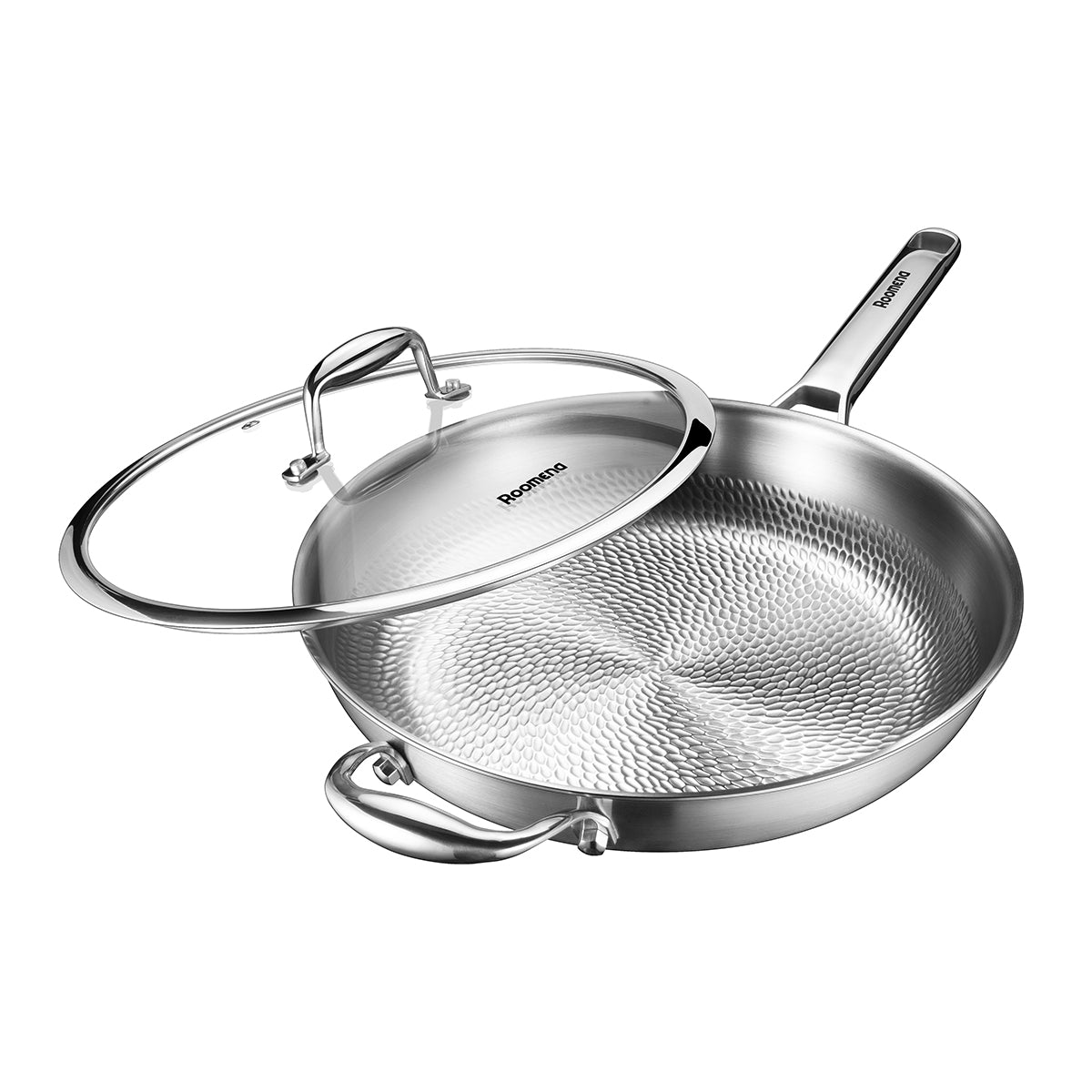 Titanium frying pan for cooking set