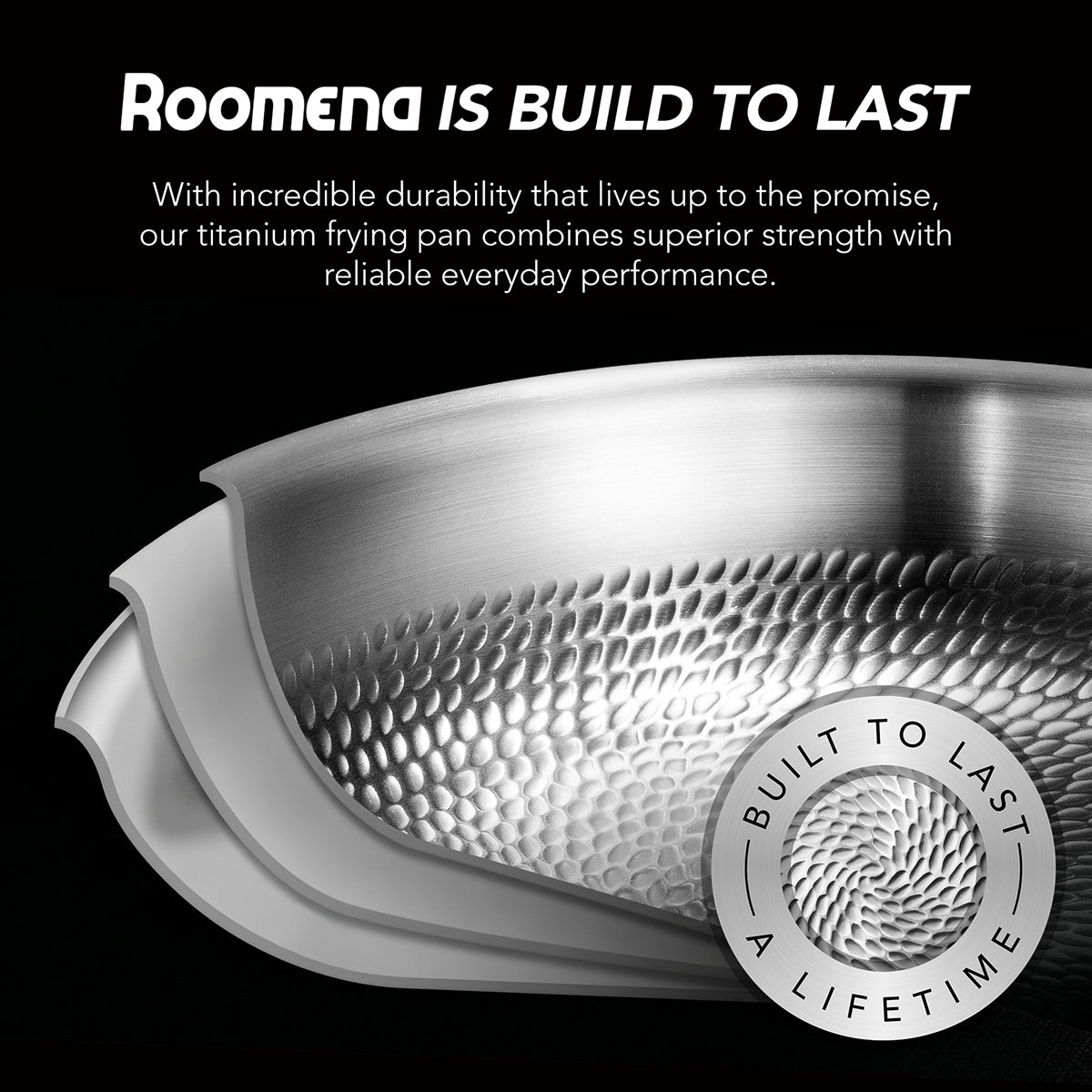 Titanium frying pan for cooking set
