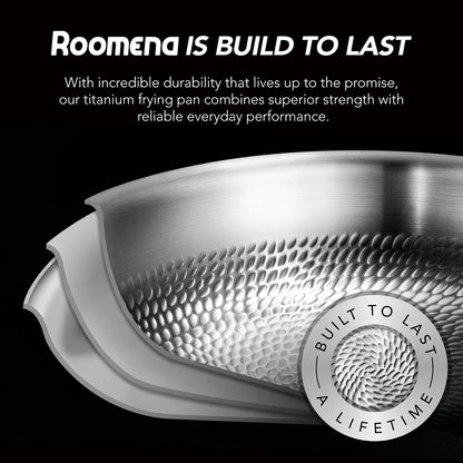 Titanium frying pan for cooking set