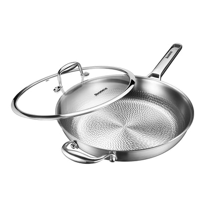 Titanium frying pan for cooking set